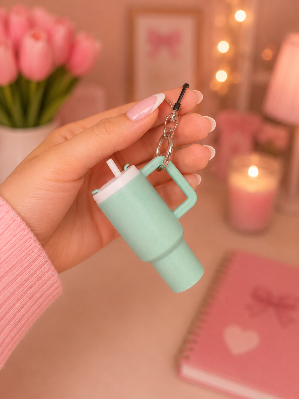 Mini tumbler keychain