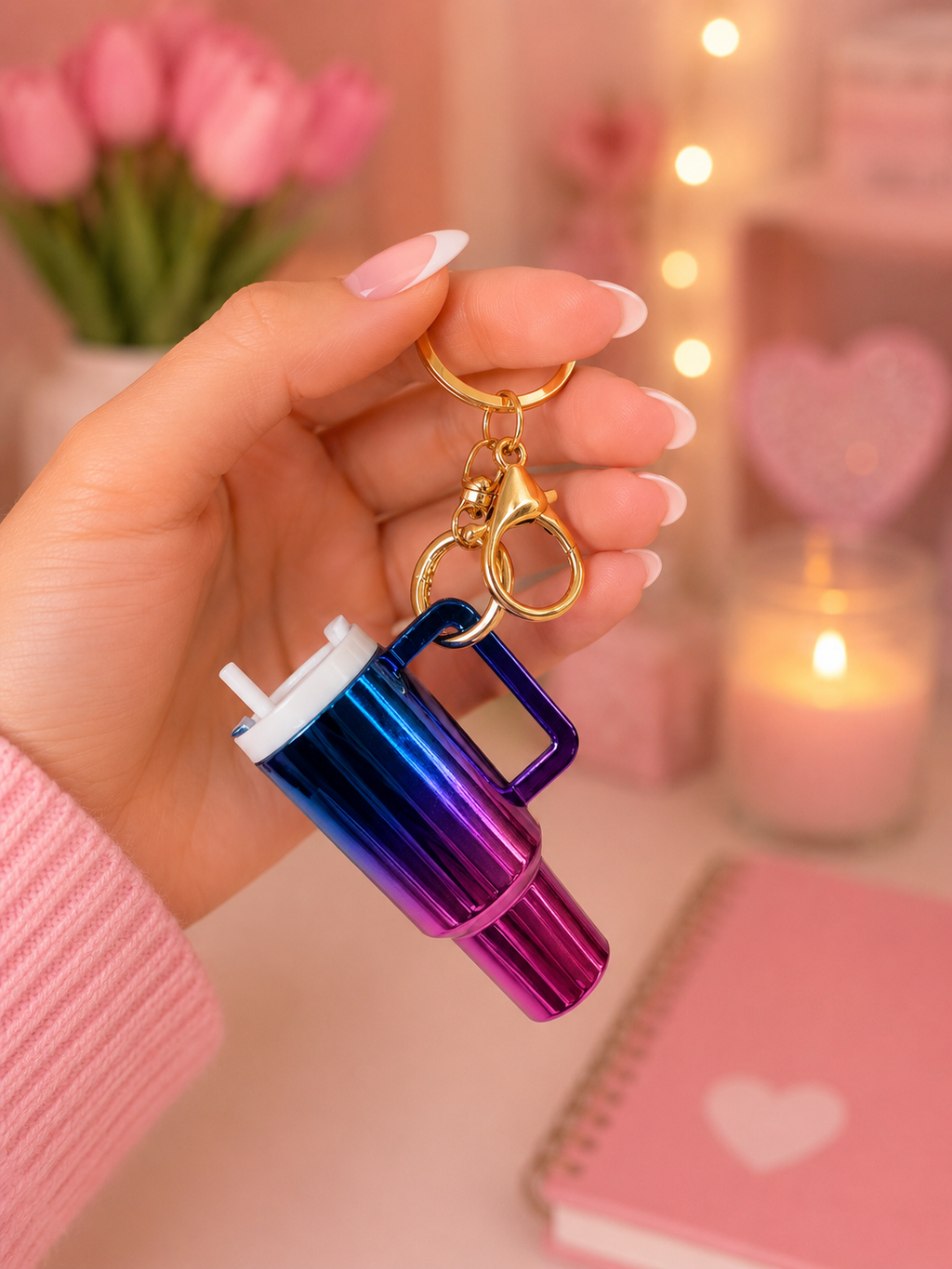 Mini tumbler keychain